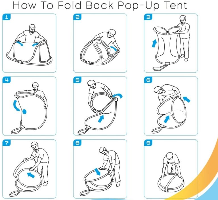 folding a pop up tent