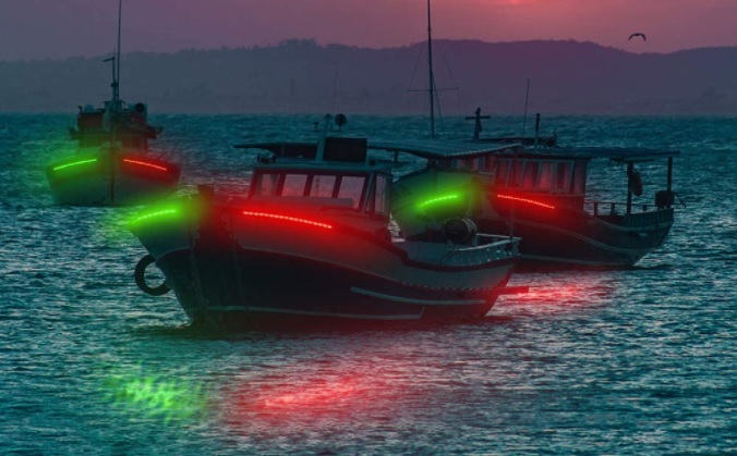 Navigation Lights on a Boat